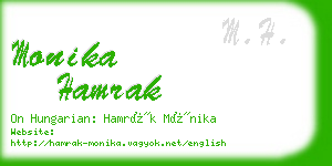 monika hamrak business card